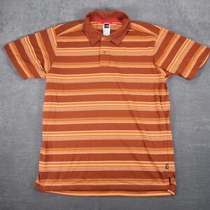 The North Face Retro‎ Striped Polo Shirt Short Sleeve Casual Mens Large